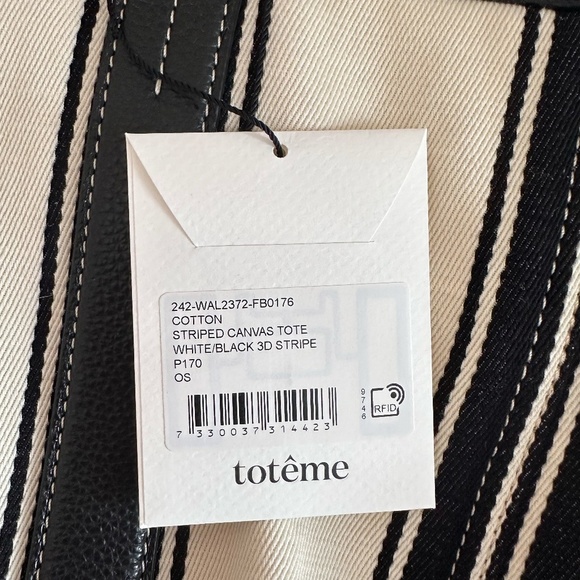 NWT Toteme Cotton Striped Canvas Tote - Picture 8 of 9